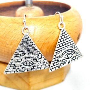 Pyramid Eye of Horus Earrings