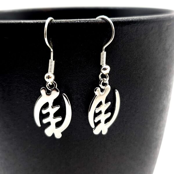 Silver Gye Nyame, Adinkra Earrings