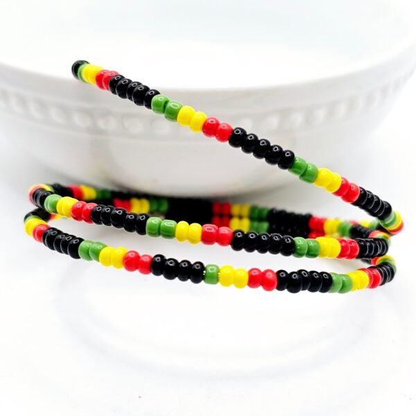 Rasta Color Block Coil Bracelet - Image 2