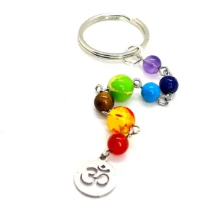 Chakra Keychain with Om Charm