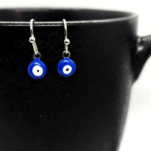 Dainty Evil Eye Dangle Earrings