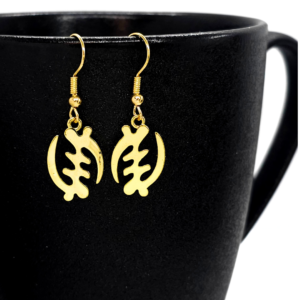 Gold Gye Nyame, Adinkra Earrings