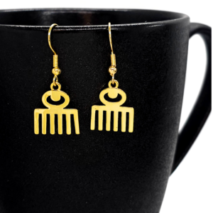 Duafe Symbol, Adinkra Earrings