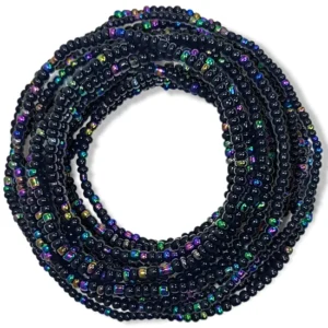 Black Iridescent Waist Beads