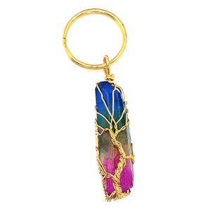 Tree of Life Crystal Keychain
