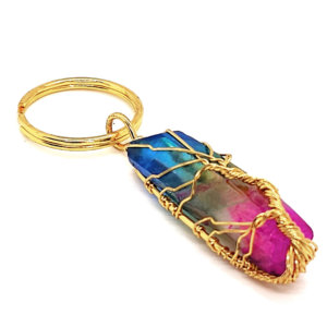 Tree of Life Crystal Keychain