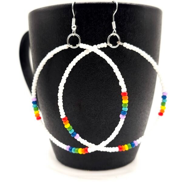 Beaded Chakra Hoop Earrings