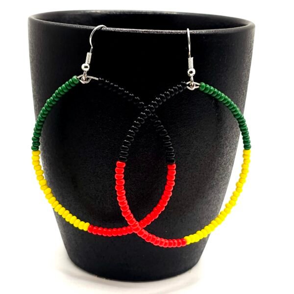 Zion Colored Beaded Hoop Earrings