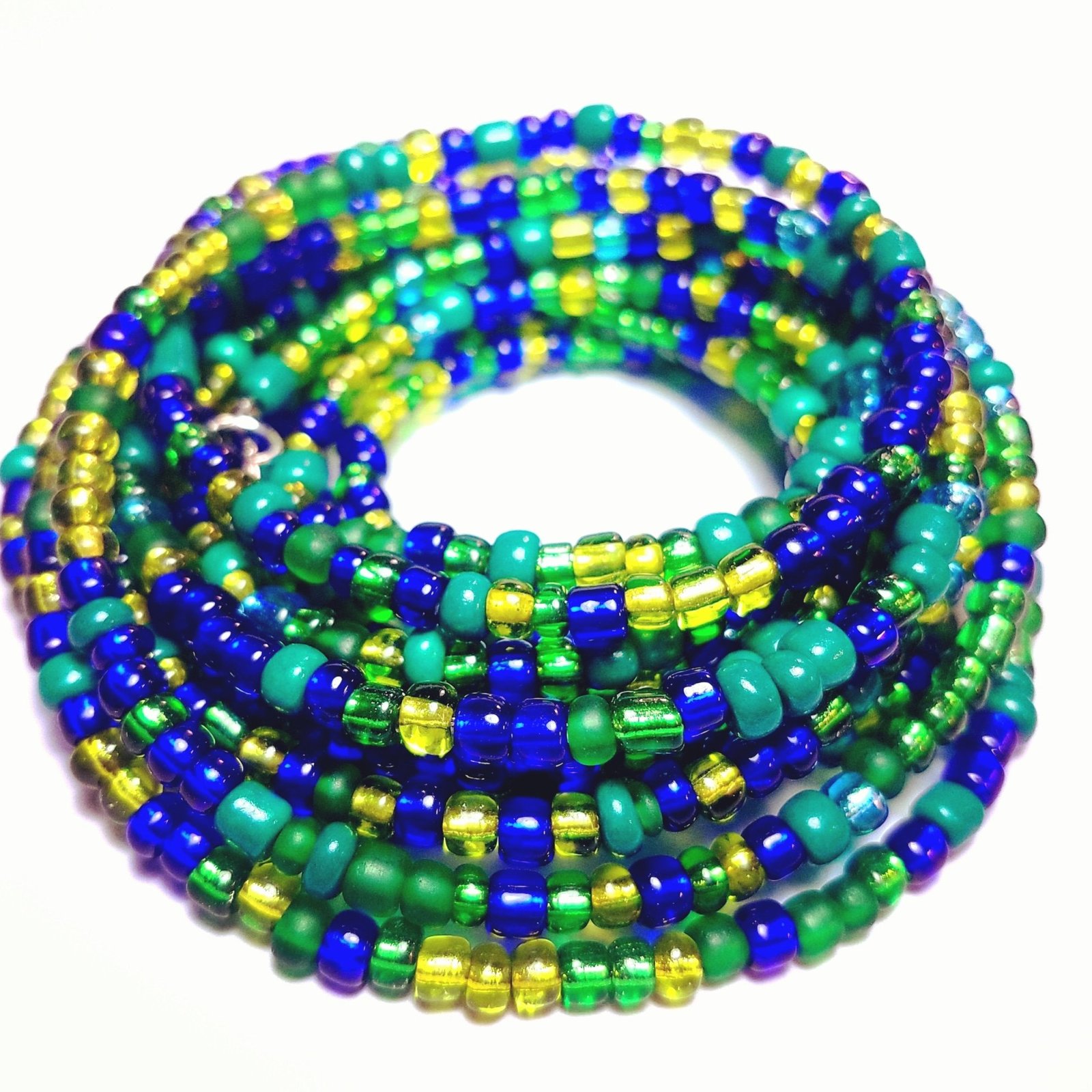 Green and Blue Waist Beads