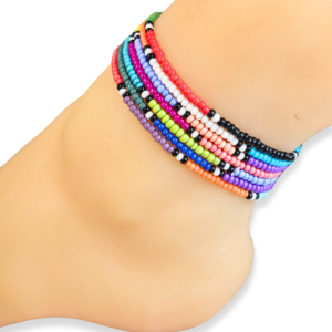 3 Maasai Beaded Anklets