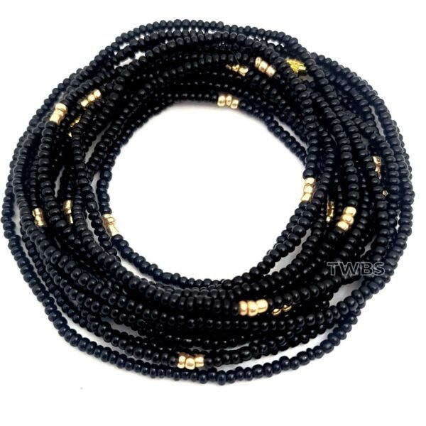Black and Gold Waist Beads
