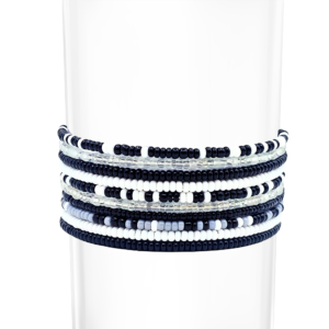 Monochrome Seed Bead Bangles Set