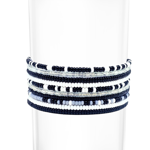 Monochrome Seed Bead Bangles Set - Image 2
