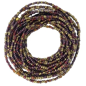 Brown and Gold Waist Beads