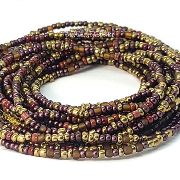Brown and Gold Waist Beads - Image 2