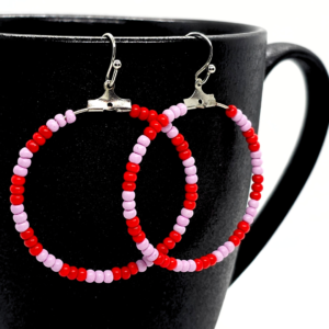 Checkered Hot Pink & Pink Earrings