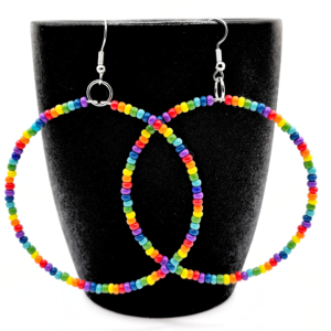 Chakra Energy Beaded Hoop Earring