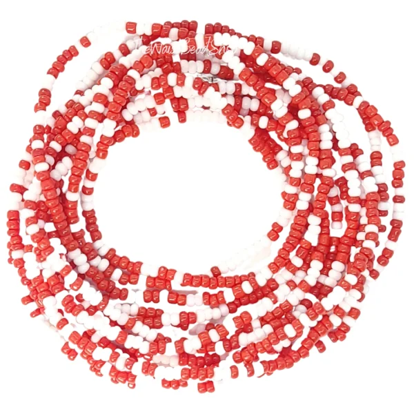 Red & White Waist Beads