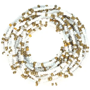 Gold & White Waist Beads