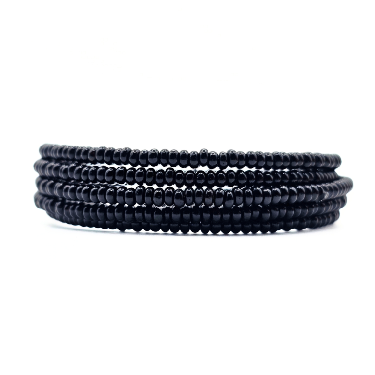 Black Memory Wire Bracelet