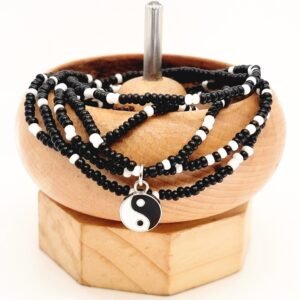 Black & White Yin Yang Waist Beads