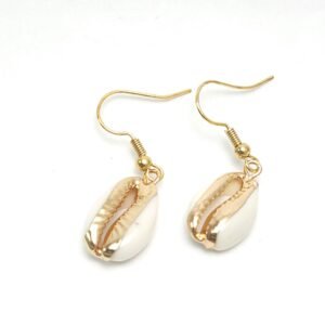 Golden Cowrie Earrings