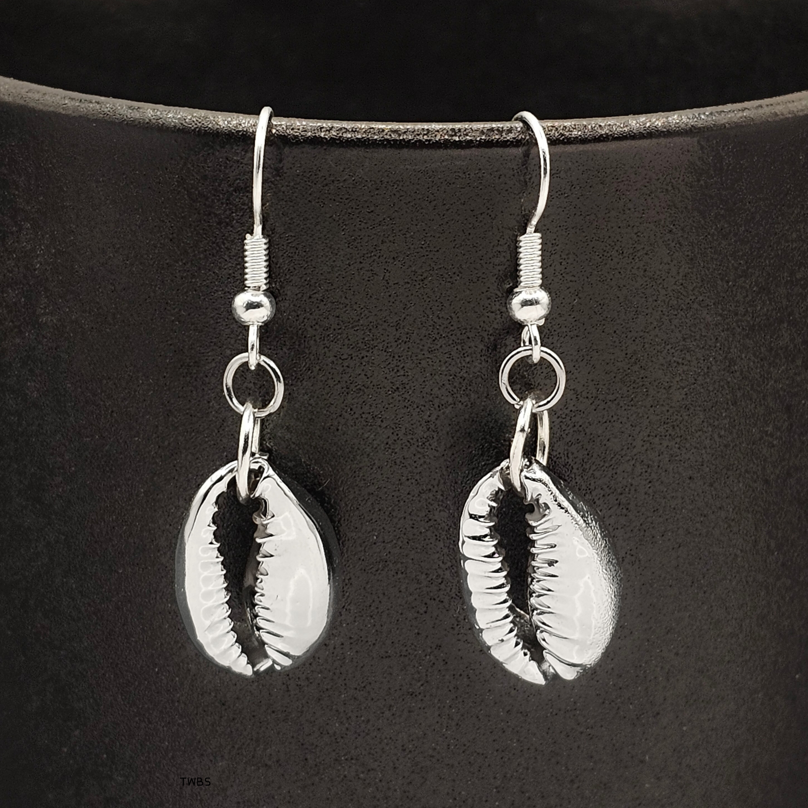Silver Cowrie Shell Earrings