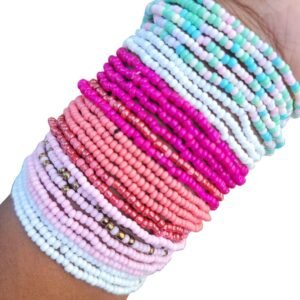 10pc Assorted Pink Bracelets