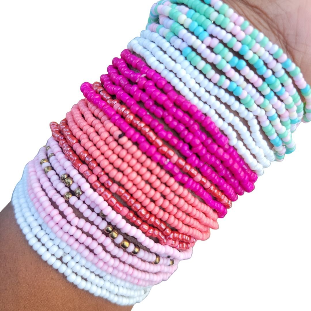10pc Assorted Pink Bracelets