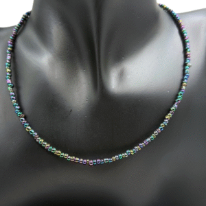 Beaded Iridescent Necklace