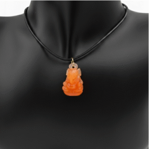 Peach Ganesha Necklace