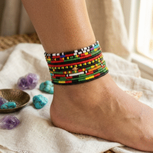 Rasta Vibe Anklet Stack (7pc)