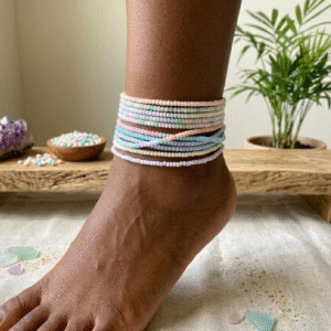 Soft Pastel Anklet Stack (10pc)