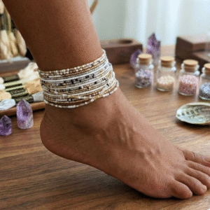 Soft White Anklet Stack (10pc)