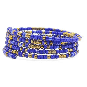 Blue Gold Wrap Bracelet