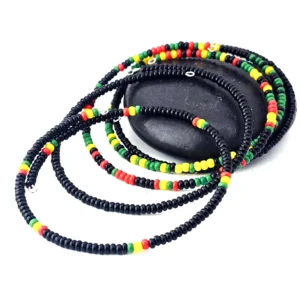 Rasta Vibe Anklet Stack (5pc)
