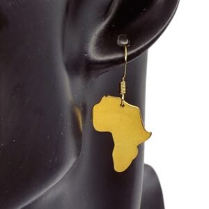 African Map Dangle Earrings