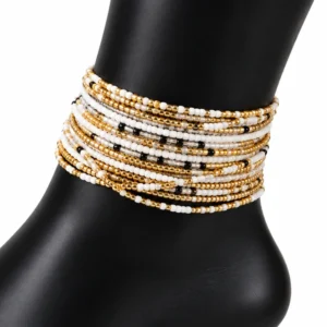 white anklets