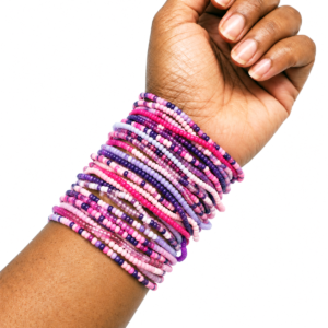 15 Seed Bead Bracelets – Purples and Pinks