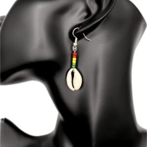 earrings rasta cowrie