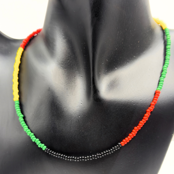 rasta block necklace